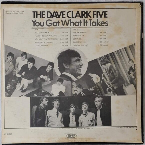The Dave Clark Five – You Got What It Takes Vinyl LP Album 1967 Epic LN 24312 - Picture 7 of 10